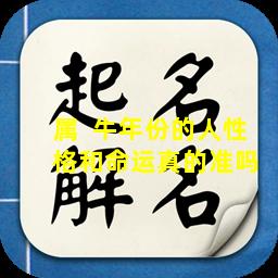 属  牛年份的人性  格和命运真的准吗
